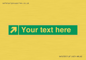 Custom Arrow Top Right Sign